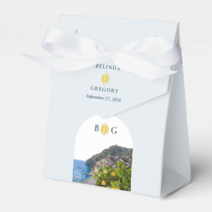 Aquarell Amalfi-Küste Arch Italien Zitronen Hochze Geschenkschachtel