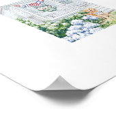 Aquarell Americana Patriotic Country Hütte Poster (Ecke)