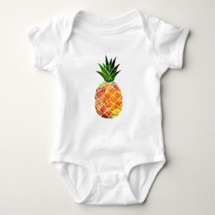 Aquarell-Ananas Baby Strampler