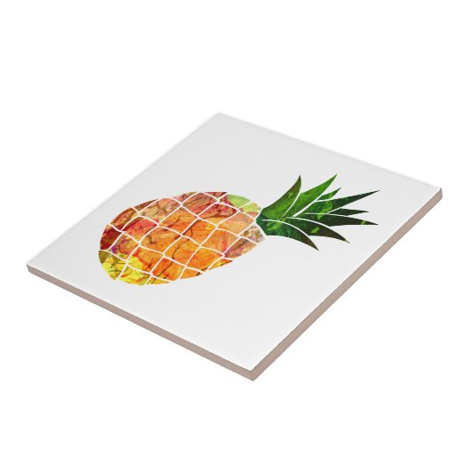 Aquarell-Ananas Fliese (Seite)