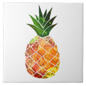 Aquarell-Ananas Fliese (Vorderseite)