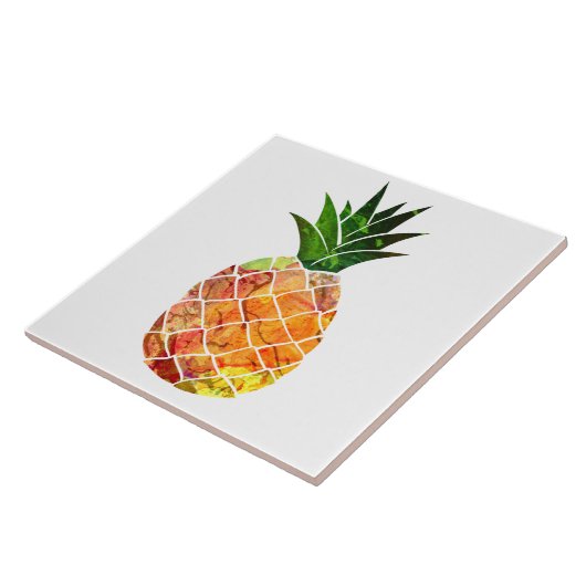 Aquarell-Ananas Fliese (Seite)