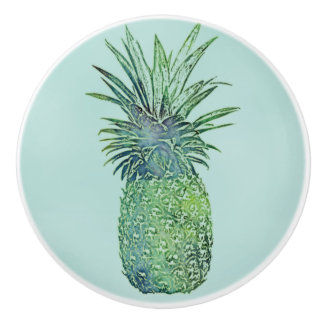 Aquarell-Ananas Keramikknauf