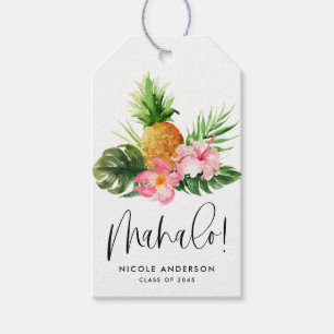 Aquarell-Ananas Mahalo Tropische Abschlussfeier Geschenkanhänger