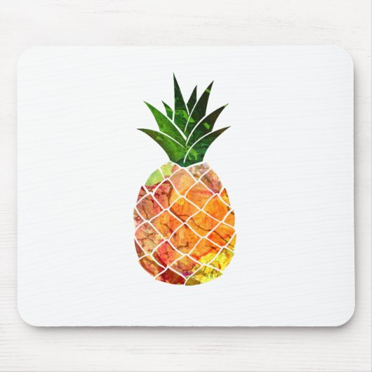 Aquarell-Ananas Mousepad (Vorne)
