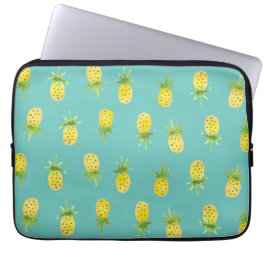 Aquarell-Ananas-Muster 13" Laptop-Hülse Laptopschutzhülle
