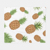 Aquarell-Ananas-Muster 1 Fleecedecke (Vorderseite (Horizontal))