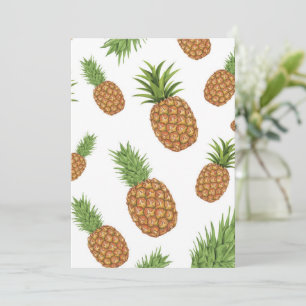 Aquarell-Ananas-Muster 1 Karte