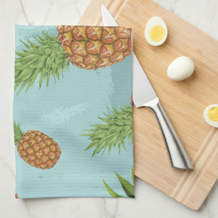 Aquarell-Ananas-Muster 2 Geschirrtuch