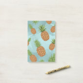 Aquarell-Ananas-Muster 2 Post-it Klebezettel (Auf Schreibtisch)