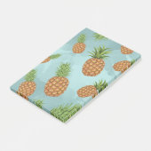 Aquarell-Ananas-Muster 2 Post-it Klebezettel (angewinkelt)