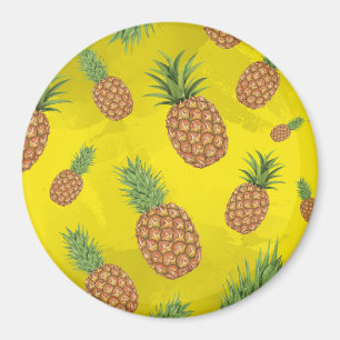 Aquarell-Ananas-Muster 3 Magnet