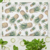 Aquarell-Ananas-Muster Geschirrtuch (Gefaltet)