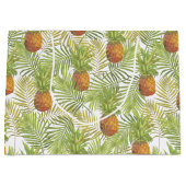 Aquarell-Ananas-Muster Große Geschenktüte (Vorderseite)