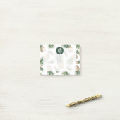 Aquarell-Ananas-Muster Post-it Klebezettel (Auf Schreibtisch)