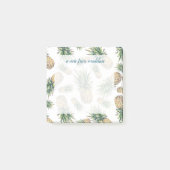 Aquarell-Ananas-Muster Post-it Klebezettel (Vorderseite)