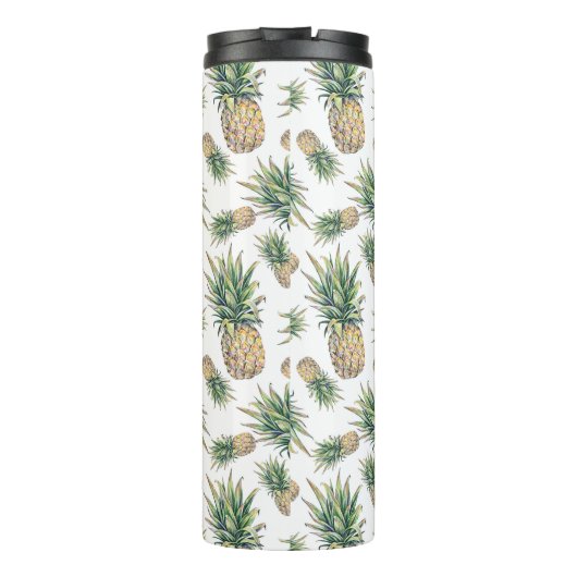 Aquarell-Ananas-Muster Thermosbecher (Rückseite)