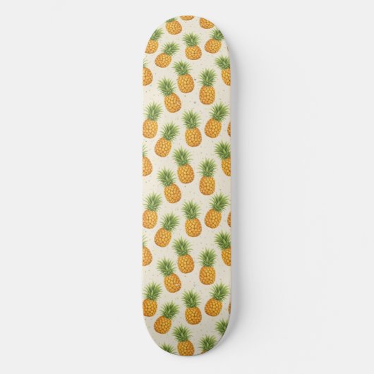 Aquarell-Ananas Skateboard (Vorderseite)