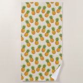 Aquarell-Ananas Strandtuch (Vorderseite)
