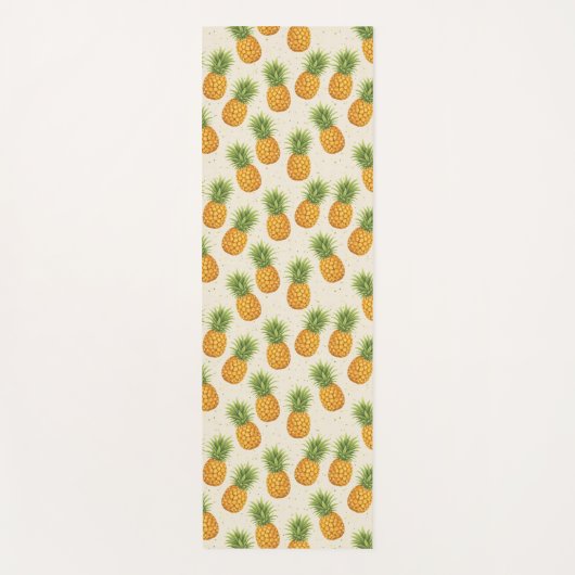 Aquarell-Ananas Yogamatte (Vorderseite)