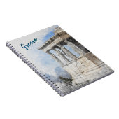 Aquarell Ancient Athens Ruins Notebook - Griechenl Notizblock (Rechte Seite)