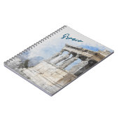 Aquarell Ancient Athens Ruins Notebook - Griechenl Notizblock (Linke Seite)