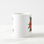 Aquarell-Anemone-Botanik-Initiale E-Monogramm Kaffeetasse (Mittel)
