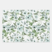 Aquarell-Anemone-Geschenkpapier-Set aus 3 Geschenkpapier Set (Vorderseite 3)
