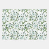 Aquarell-Anemone-Geschenkpapier-Set aus 3 Geschenkpapier Set (Vorderseite)