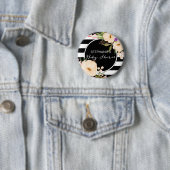 Aquarell-Anemonen-Blüten-Babyparty-Knopf Button (Beispiel)