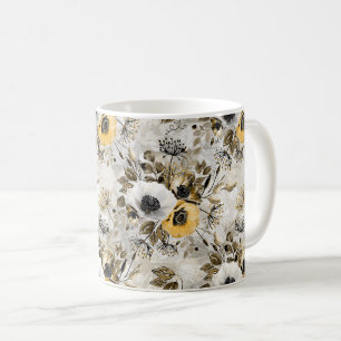 Aquarell-Anemonen. Tasse
