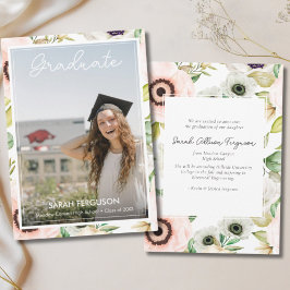 Aquarell Anemones Foto Abschluss Ankündigung