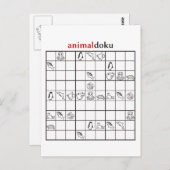 Aquarell animaldoku postkarte (Vorne/Hinten)