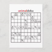 Aquarell animaldoku postkarte (Vorderseite)