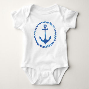Aquarell-Anker-Bodysuit Baby Strampler