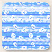 Aquarell-Anker-Muster 1 Getränkeuntersetzer (Vorderseite)