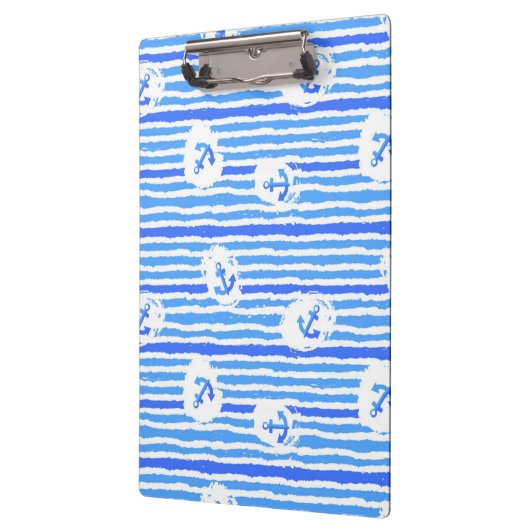 Aquarell-Anker-Muster 1 Klemmbrett (Links)