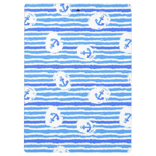 Aquarell-Anker-Muster 1 Klemmbrett (Rückseite)