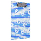 Aquarell-Anker-Muster 1 Klemmbrett (Rechts)