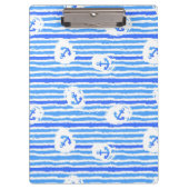 Aquarell-Anker-Muster 1 Klemmbrett (Vorderseite)