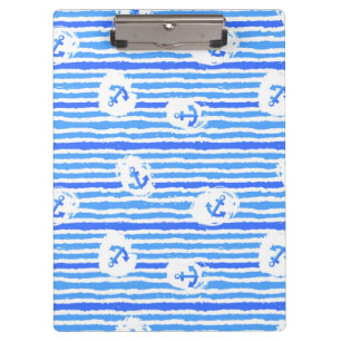 Aquarell-Anker-Muster 1 Klemmbrett