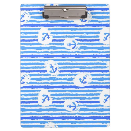 Aquarell-Anker-Muster 1 Klemmbrett (Vorderseite)