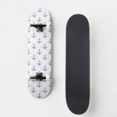 Aquarell-Anker-Muster 2 Skateboard (Vorderseite)
