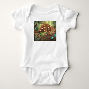 Aquarell-Ankylosaurus-Dinosaurier-Baby-Body Baby Strampler