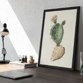 Aquarell Antikes Botanisches Kaktus Druckposter Poster
