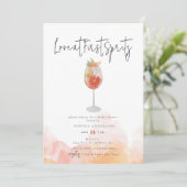 Aquarell Aperol Spritz Bridal Dusche Einladung (Stehend Vorderseite)