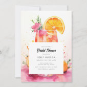 Aquarell Aperol Spritz Bridal Dusche Einladung (Vorderseite)