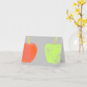 Aquarell-Äpfel Karte (Gelbe Blume)