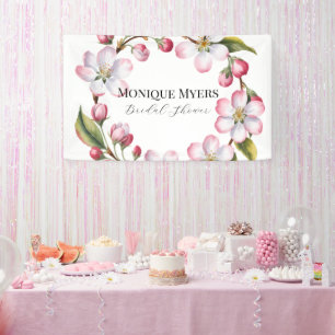Aquarell Apfel Kirschblüten Brautparty Banner