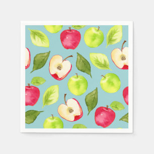 Aquarell-Apfel-Muster Serviette